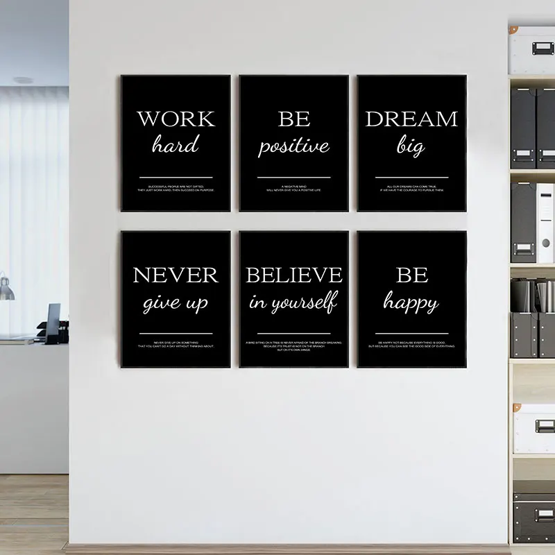 Home Office Room Inspiration - Moderne eenvoudige inspirerende citaten Diamond Art