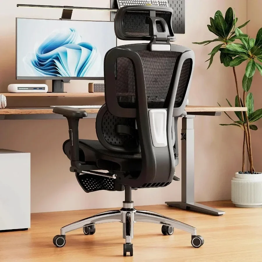 Ergonomic Office Chair - Ergonomische bureaustoel met voetsteun voor gebruik