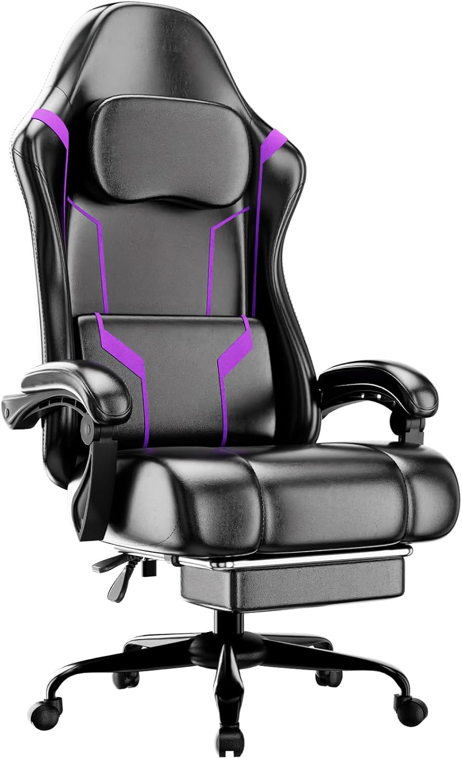 Ergonomic Office Chair - Ergonomische gamingstoel met zakveerkussen en voetsteun,