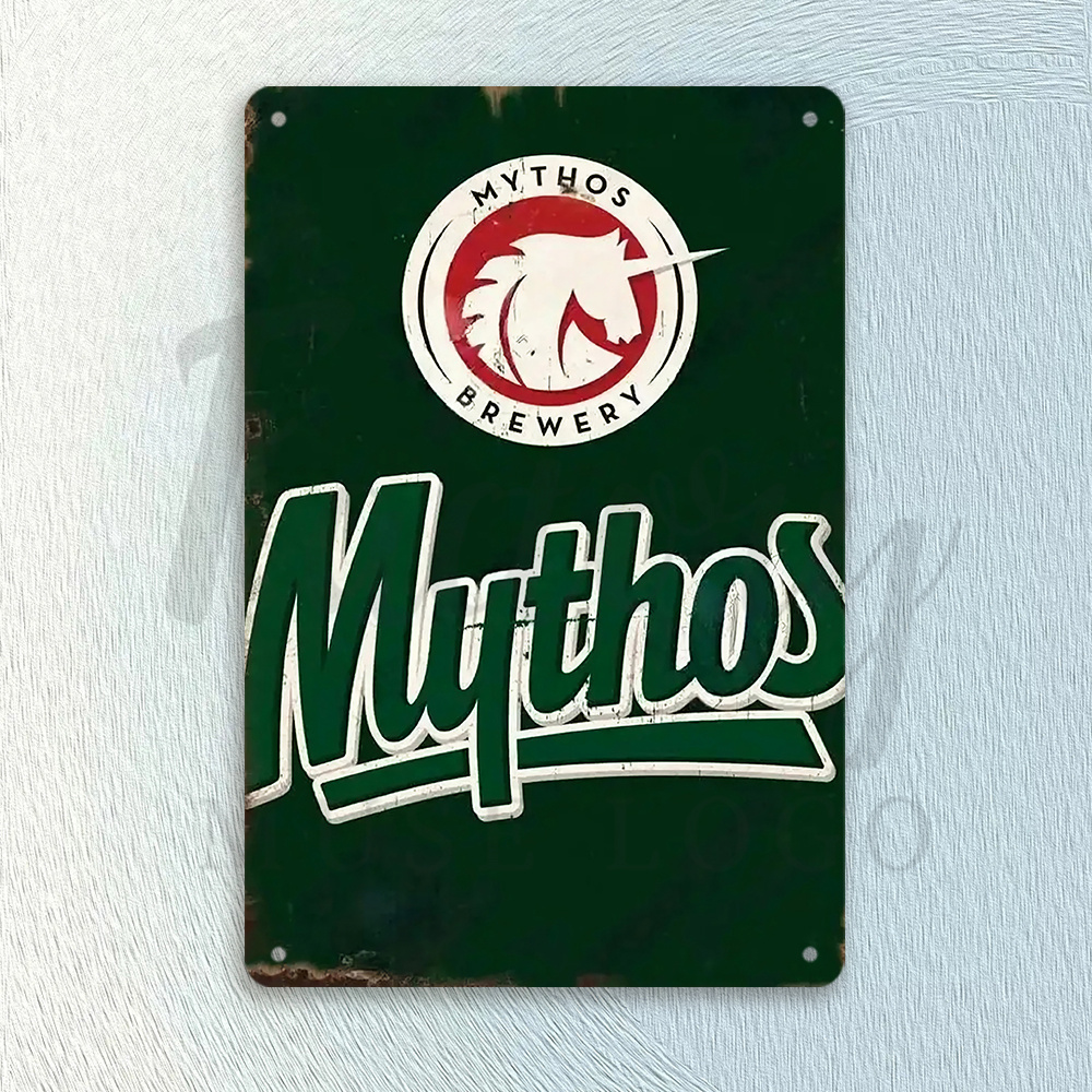 Home Office Logo - Mythos Brewery Vintage metalen blikken bord