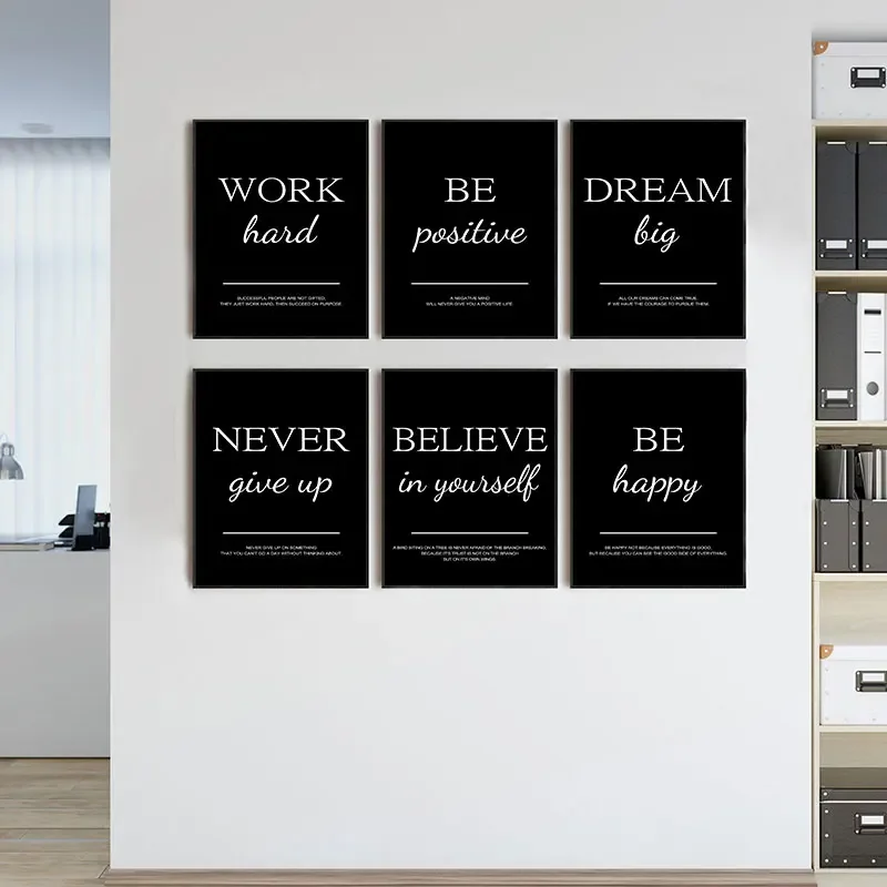 Home Office Room Inspiration - Moderne, eenvoudige en inspirerende citaten op