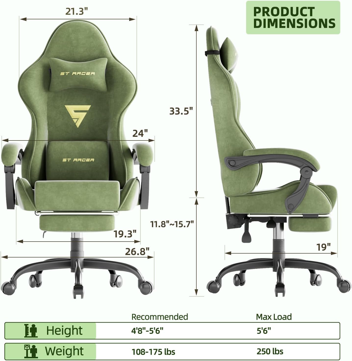Gamingstoel in racestijl voor  - Ergonomic Office Chair recensie en prijs