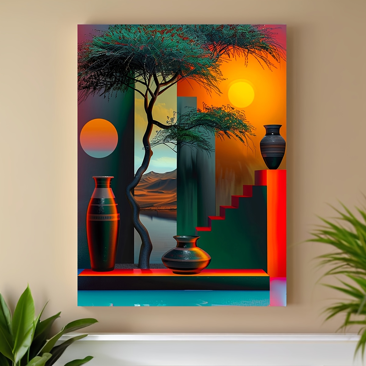2D plat, 1 stuk canvas kunst | - Home Office Room Inspiration recensie en prijs